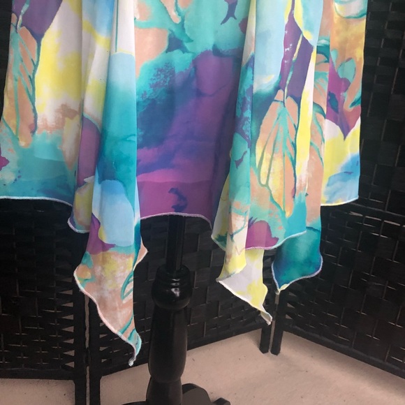 Hype Abstract Floral Ruffle Formal Dress - Girl’s Sz 16 - Picture 3 of 5